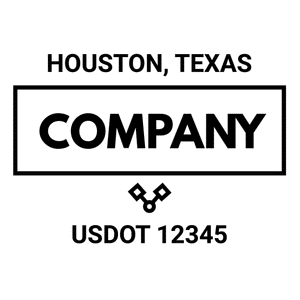 truck door decal with USDOT