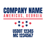 truck door decal with USDOT, MC