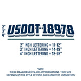 USDOT Number Decal Sticker (Kentucky) Set of 2